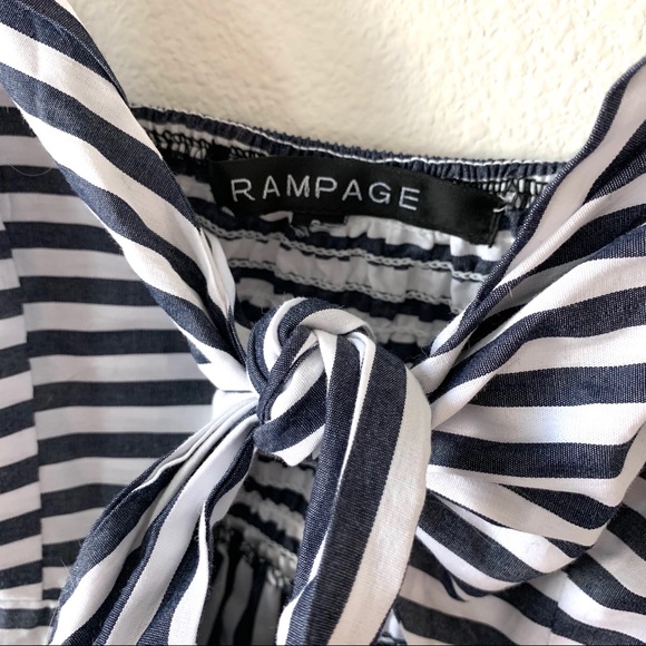 BRAND NEW Navy and White Striped Dress (S/M) - Picture 3 of 3